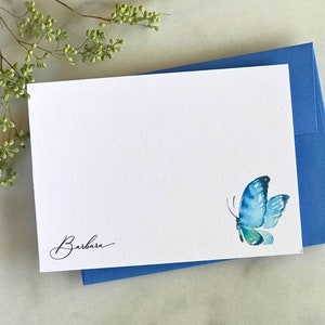 Personalized Flat Notecards Butterfly Perfect Gift for Her Design 32