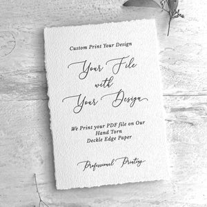 Deckled Edge Paper Hand Torn 135lb/290gsm Great for invitations, RSVP, Menus, Table Number, Calligraphy, Watercolor