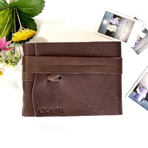Guest Book Personalized Leather Vintage Leather Guest Book for Rustic Wedding