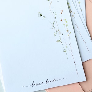 Letter Writing Stationery Set Personalized Wild Flowers Perfect Letter Writing Set Design 14