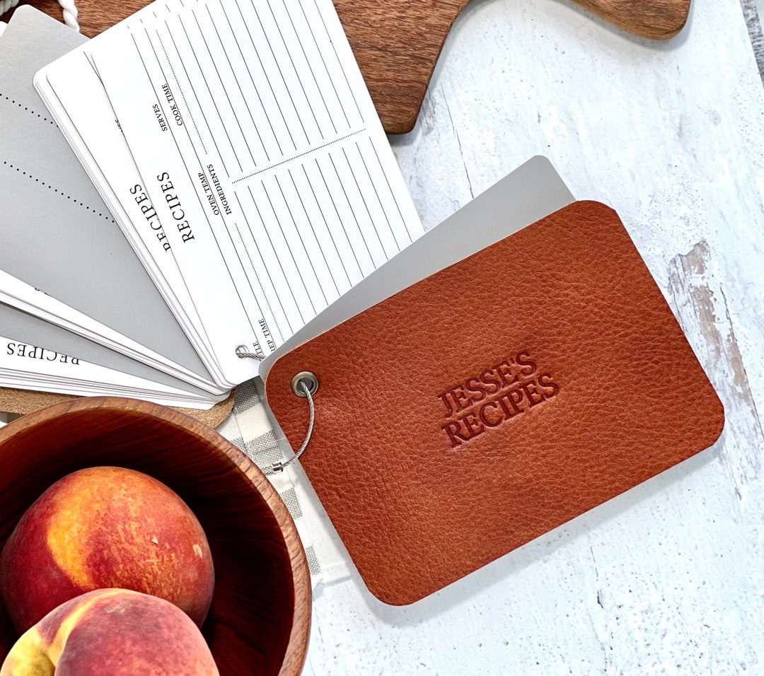 Personalized Recipe Notecard Holder Recipe Organizer Family Etsy