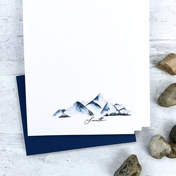 Mountain Letter Writing Stationery Set Personalized   Perfect Letter Writing Set Design 12