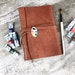 Personalized Leather Art Journal in Rust with Paint Pallet Gift for Artist Personalized Leather Sketchbook Watercolor Diary 