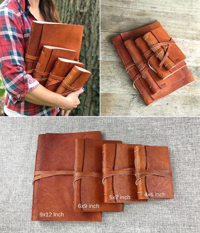Recipe Book Leather Bound Recipe Journal With Spoon in Rust Etsy