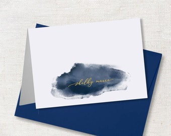 Personalized Folded Notecard set for with Envelopes  Design 19