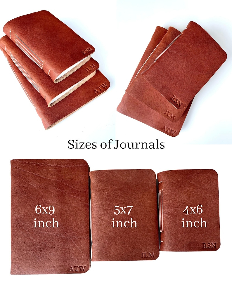 Personalized Leather Music Journal Song Writer Notebook Rust Bifold Journal image 4