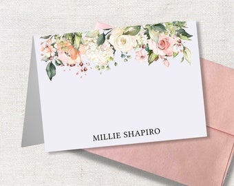 Personalized Folded Notecards with Envelopes Floral Design 10