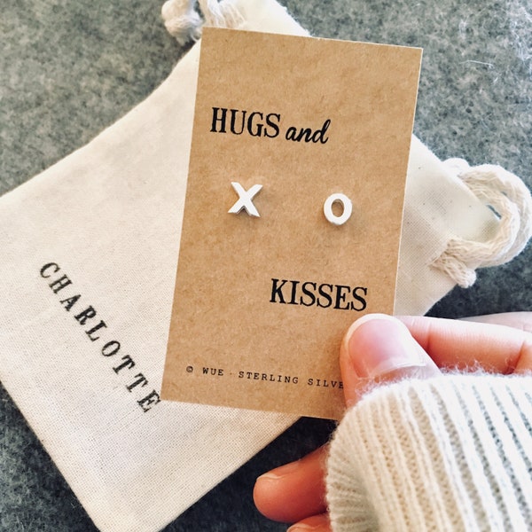 Hugs Kisses Earrings. XO Earrings. Hugging Earrins.