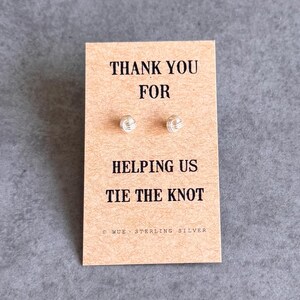 Sterling Silver Knot Stud Earrings: Bridesmaid Thank You Gift
