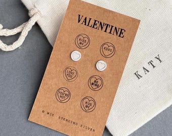 Sterling Silver Love Heart Earrings: Valentine's Gift