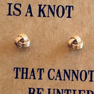 Friendship Knot Earrings. Silver Knot Earrings. Gold Knot Earrings. Best Friend Gift. image 7
