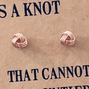 Friendship Knot Earrings. Silver Knot Earrings. Gold Knot Earrings. Best Friend Gift. image 6