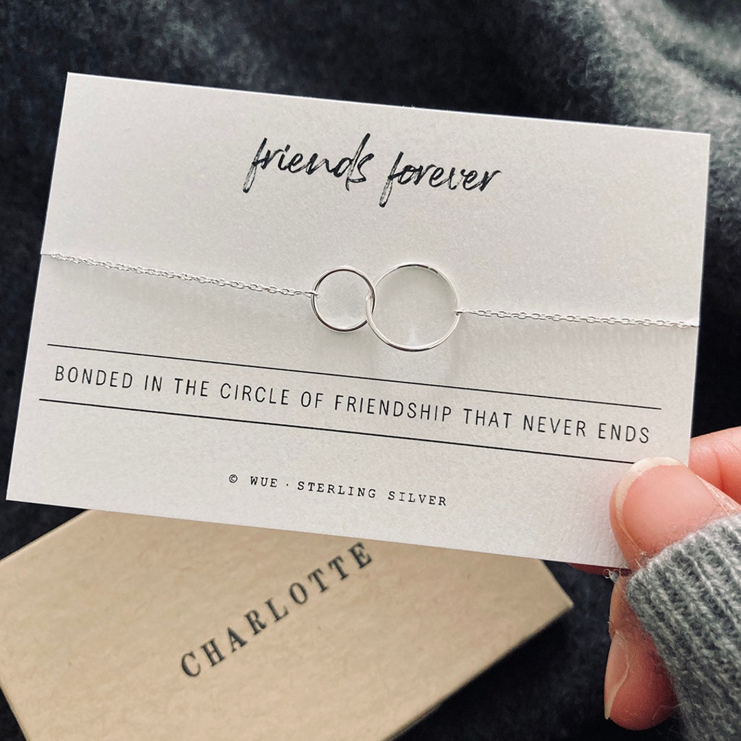 Friends Forever Gift Silver Rings Bracelet. Bestie Bracelet. - Etsy