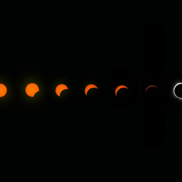 Total Solar Eclipse - Composite Photo - 2024 - Astro Photography - Sun - Photography Print