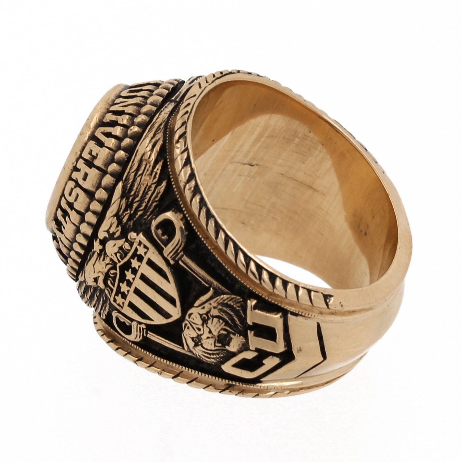 Men's Class Ring 10K Yellow Gold Clemson University 1889 Etsy