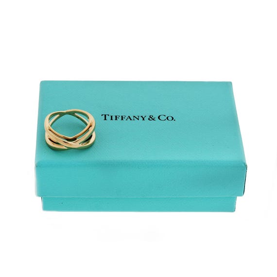 Tiffany Co Infinity Anillo cruzado doble Oro amarillo de 18 quilates Tamano 5.25 Finca Etsy Mexico