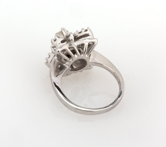 Floral Diamond Ring 14K White Gold 0.50 CTW Natur… - image 4