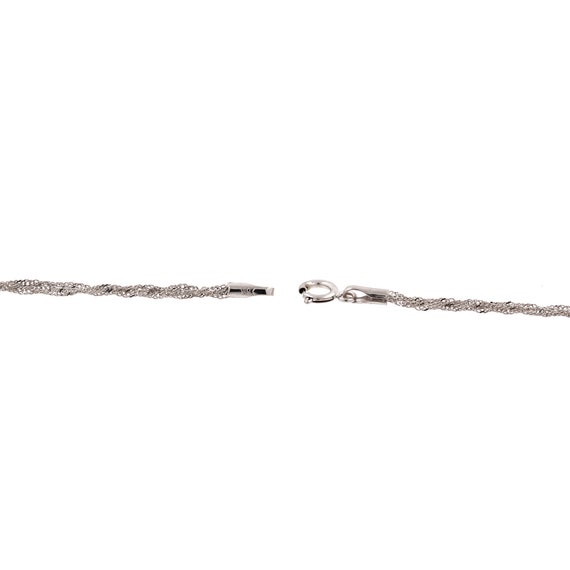 Diamond Filigree Square Pendant Chain Necklace 14… - image 5