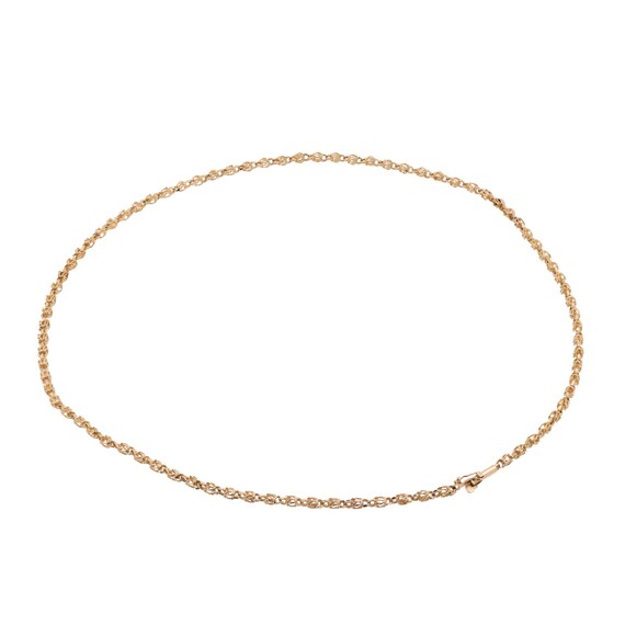 14K Yellow Gold Fancy Link Chain Necklace 2.80 mm… - image 3