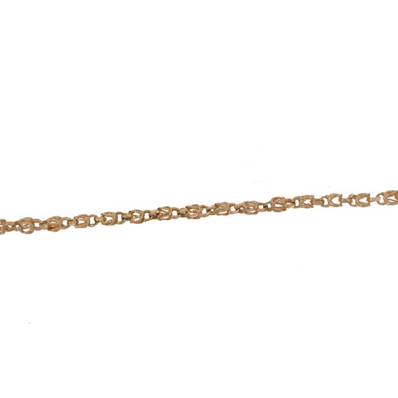 14K Yellow Gold Fancy Link Chain Necklace 2.80 mm… - image 4