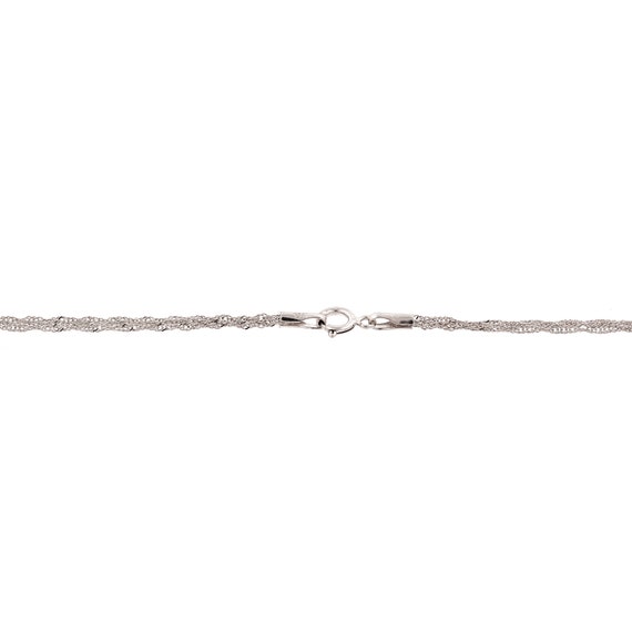 Diamond Filigree Square Pendant Chain Necklace 14… - image 7
