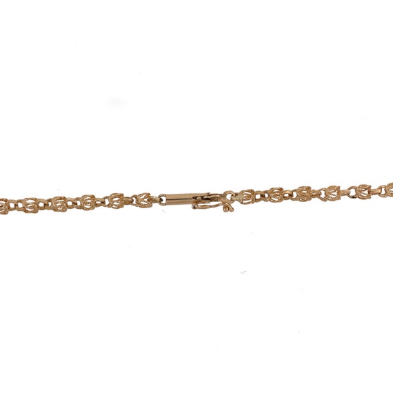 14K Yellow Gold Fancy Link Chain Necklace 2.80 mm… - image 6