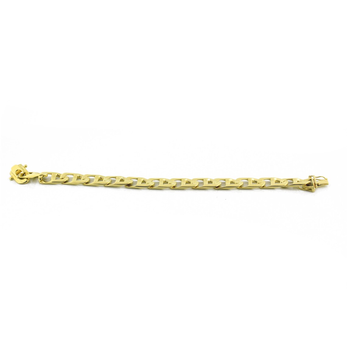 Men's Mariner Link Chain Bracelet 14K Yellow Gold 42.1 GR Etsy
