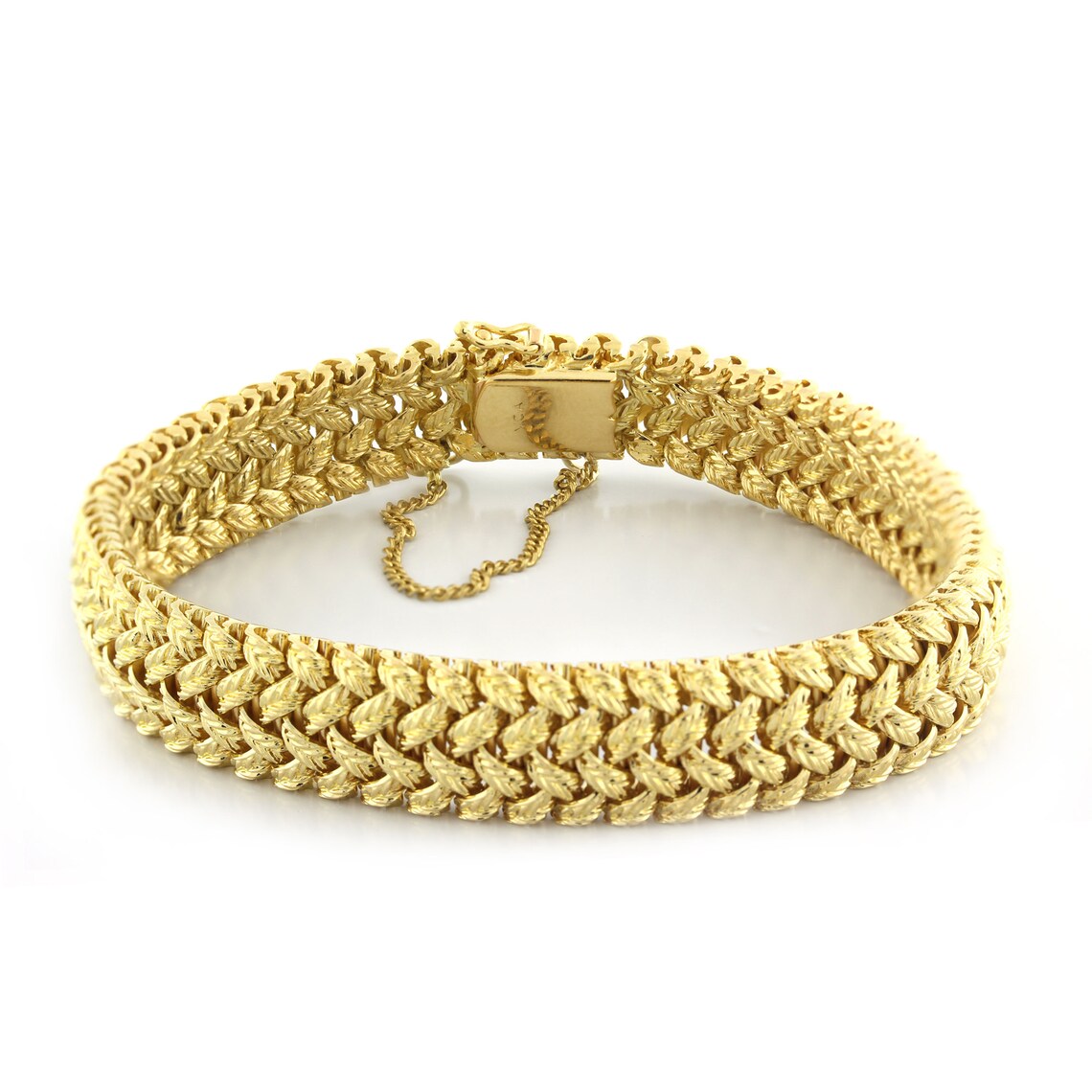 Van Cleef & Arpels Vintage Gold Woven Bracelet 18K Yellow Gold | Etsy