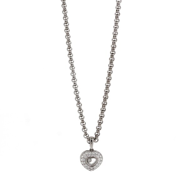 Chopard Happy Diamonds Icons Heart Diamond Pendant Necklace 18K W
