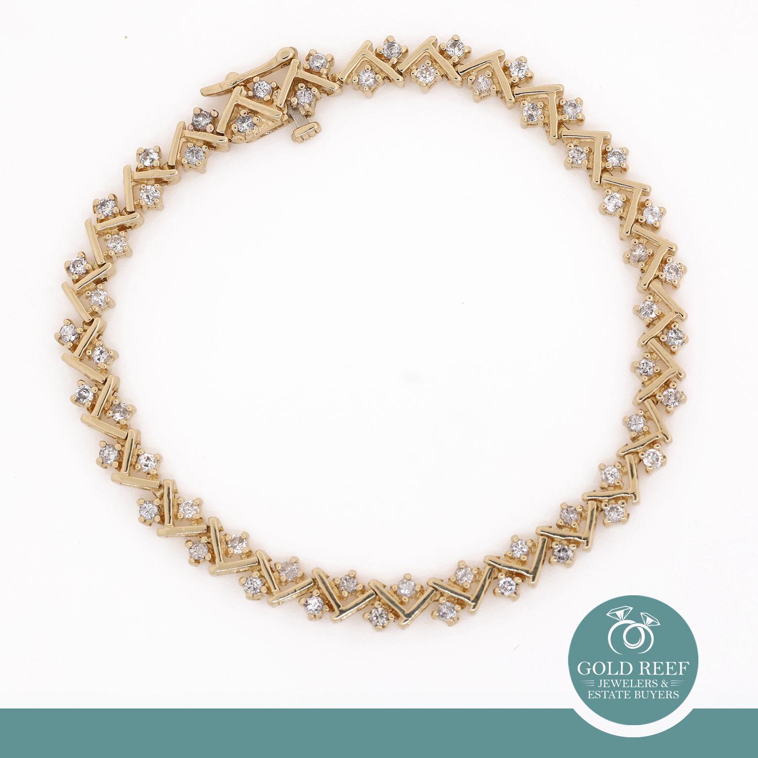 Double row diamond bracelet deals