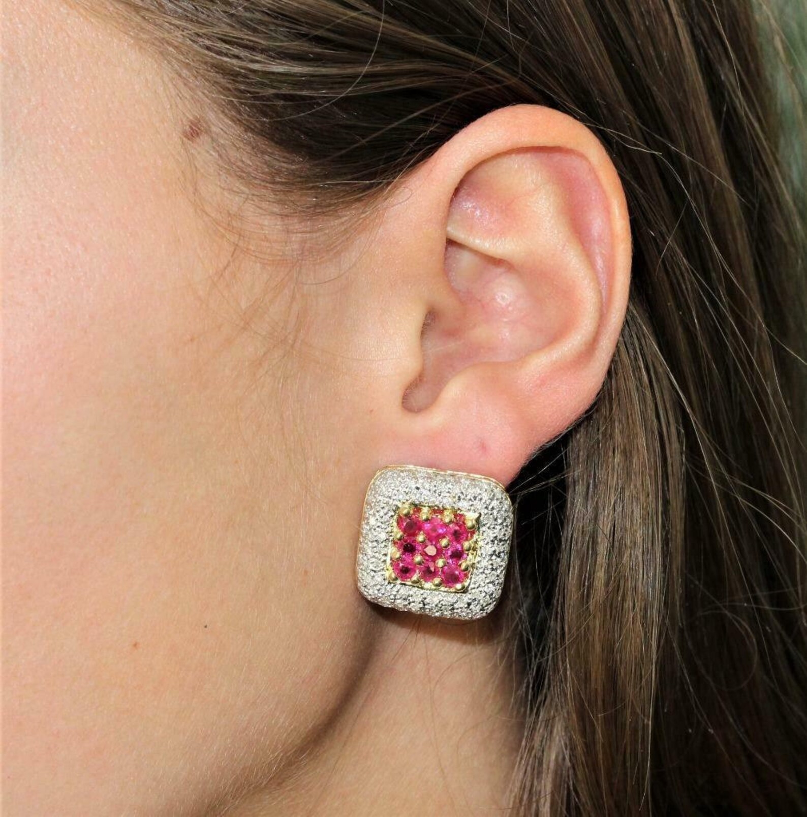 estate ruby earrings