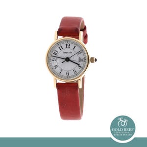 Tiffany & Co. Wristwatch White Dial Date Quartz 14K Yellow Gold