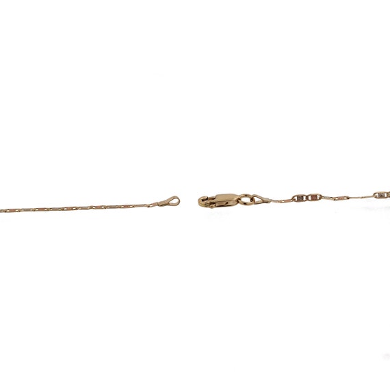 Diamond Y Necklace 14K Tri-Color Gold Mariner Lin… - image 5