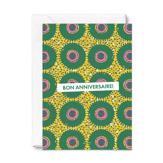 Bon Anniversaire Carte French Birthday Card Francais Etsy