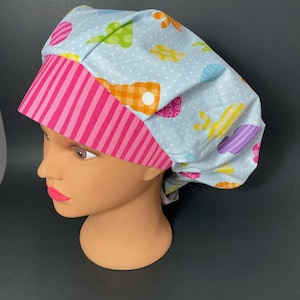 Easter Bunny Bouffant Surgical Hat OR Surgeon Cap HairCovering RDH Dental Medical Cap Nurses Physicians RockyBottomDesigns