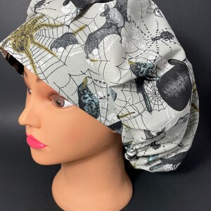Halloween Spiders Surgical Hat Scrub Cap OR Surgeon  Dentist  Hair Covering Nurse Techs Vet Chemo RDH RockyBottomDesigns