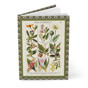 Medicinal Plants Hardcover Journal - Botanical, Nature Lover Gift, Gardening Notebook, Herbal Remedies Diary, Plant Enthusiast Journal