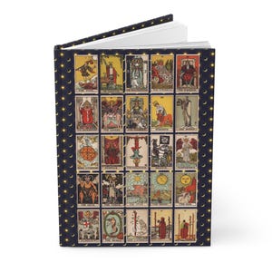 Tarot Cards Journal, Hardcover Matte Notebook, Diary Planner, Sketch Book, Gift for Tarot Lovers