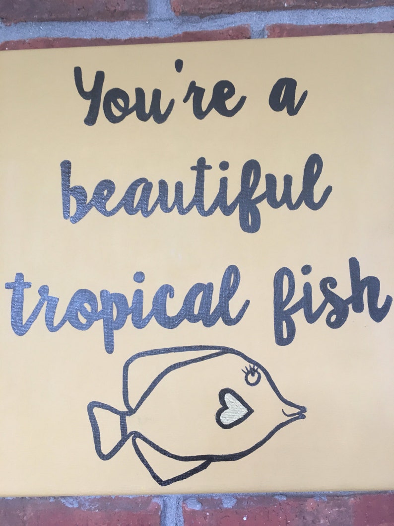 You're a beautiful tropical fish Leslie Knope canvas Etsy