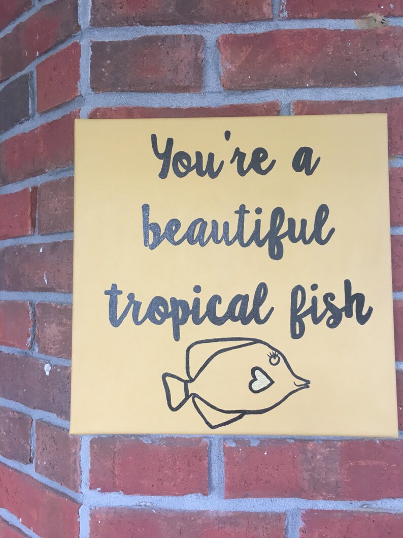 You're a beautiful tropical fish Leslie Knope canvas Etsy