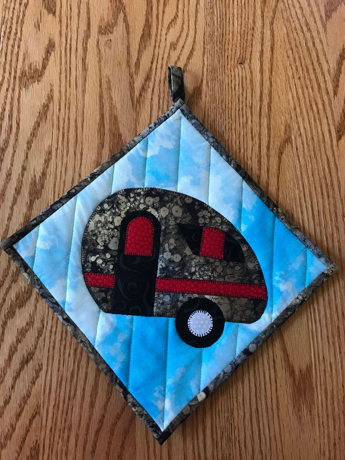 Camping Retro RV Quilted Pot Holder Set of Two. Camping Etsy