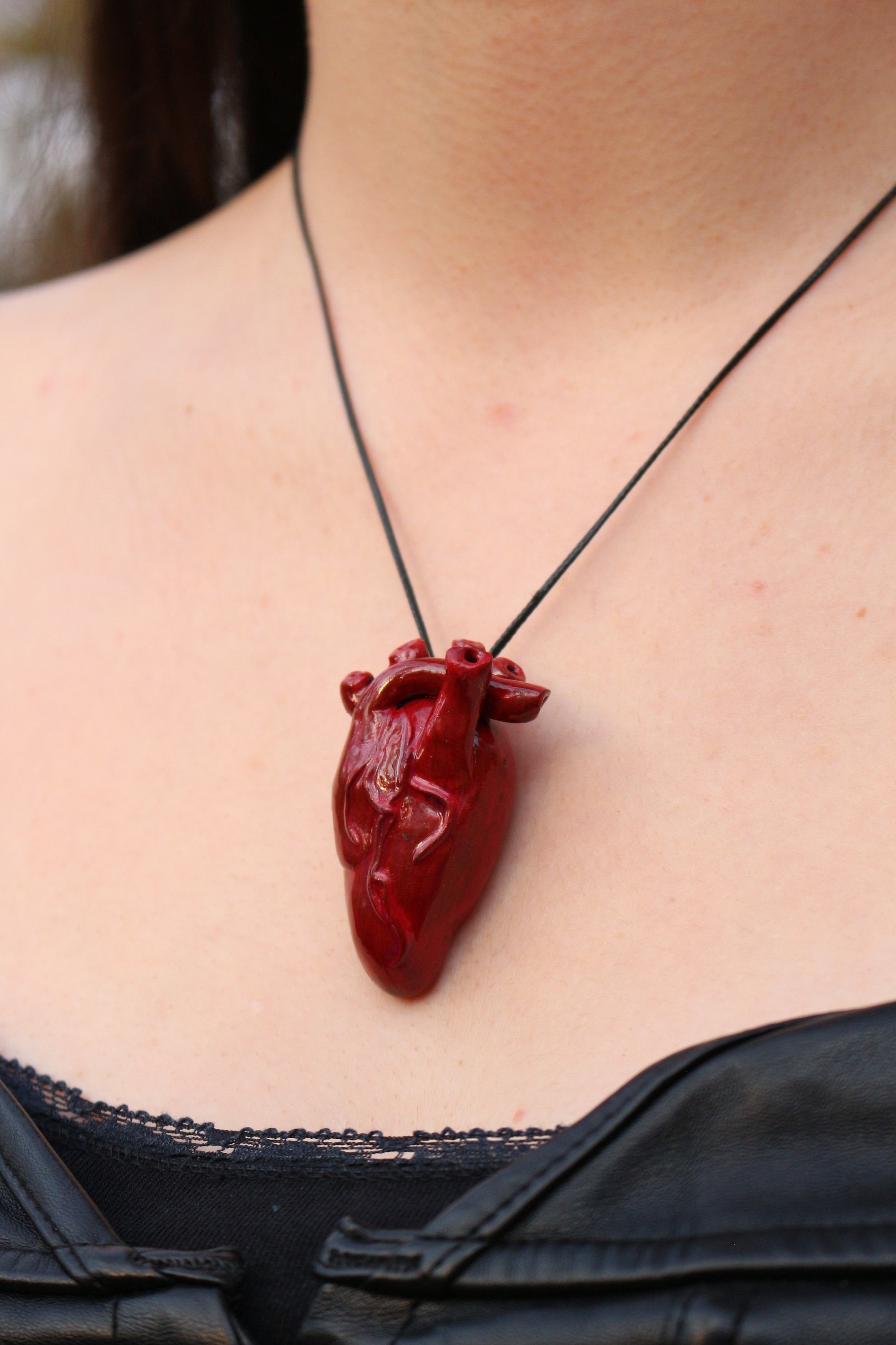 Anatomical Organ Heart Necklace Multi Color Gift for Anatomy Etsy