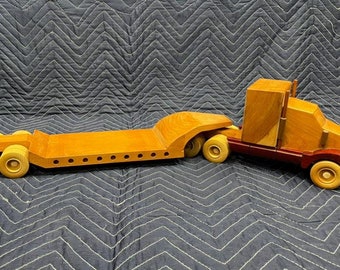 Handmade Wooden Flatbed Truck: Collector's Toy Truck