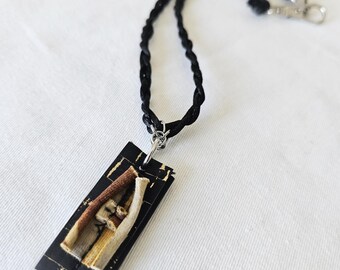 LOUD BARK upcycled braided vegan leather necklace
