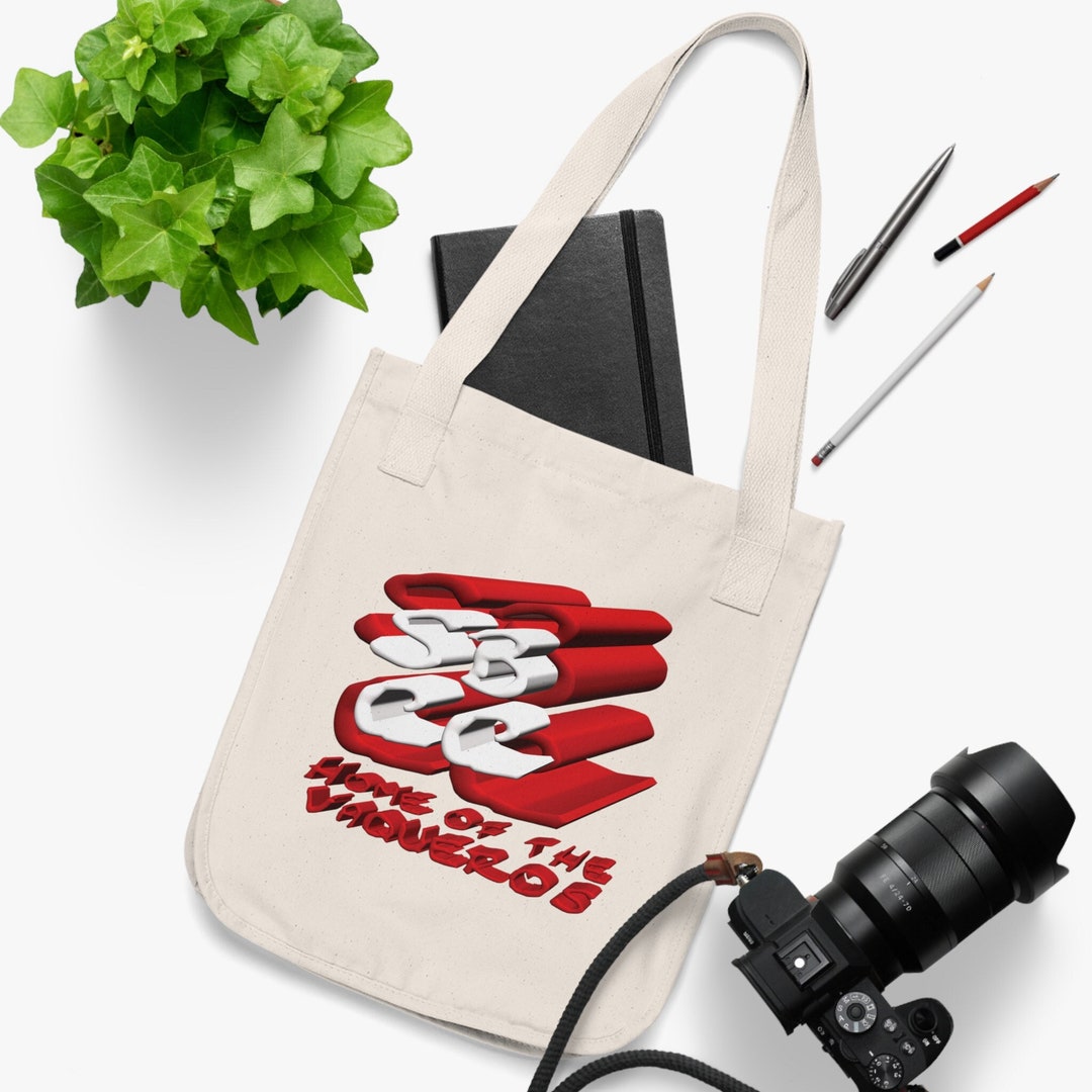 SBCC Vaqueros Organic Tote Bag, UCSB School Colors Canvas Bag, Santa