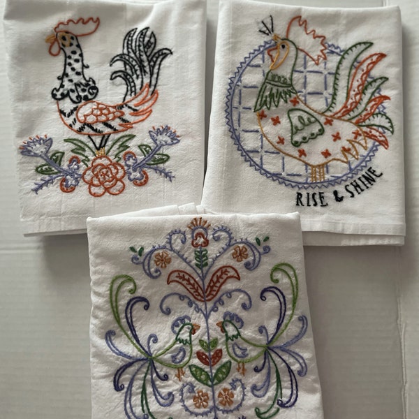 Rooster Dish Towels - Etsy