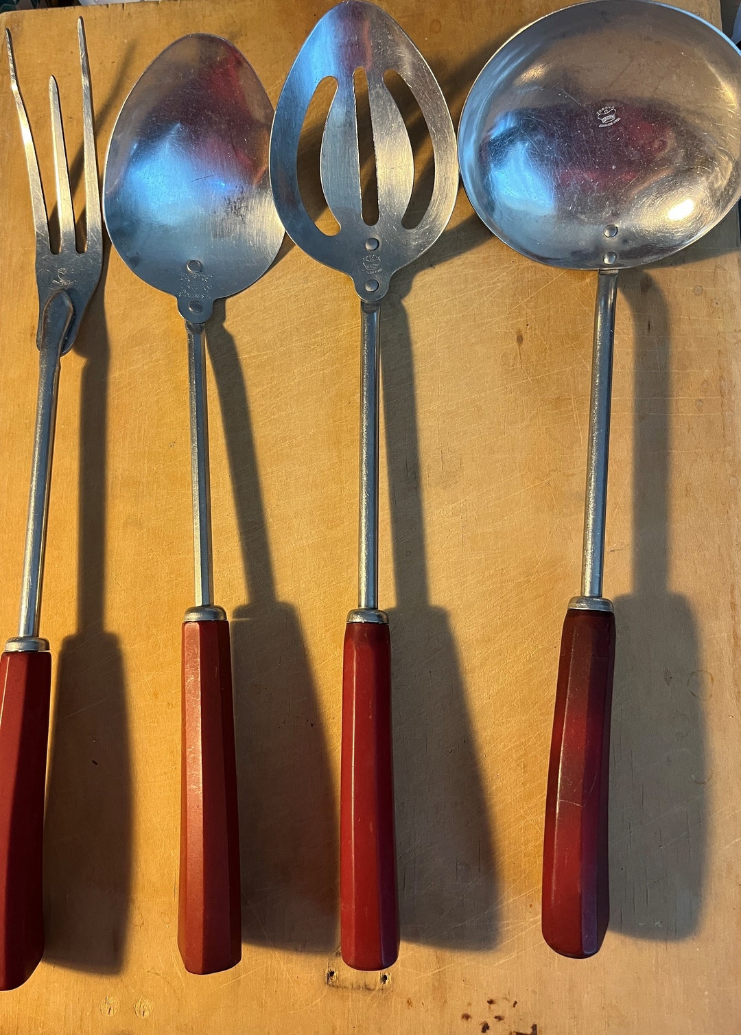 Bakelite Utensilsset Of4 Serving/cooking Utensils Etsy