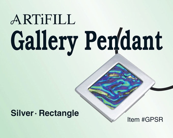 Gallery Pendant: Silver - Rectangle (6mm deep) #GPSR