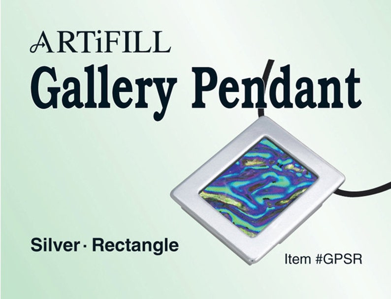 Gallery Pendant: Silver Rectangle 6mm deep GPSR image 1
