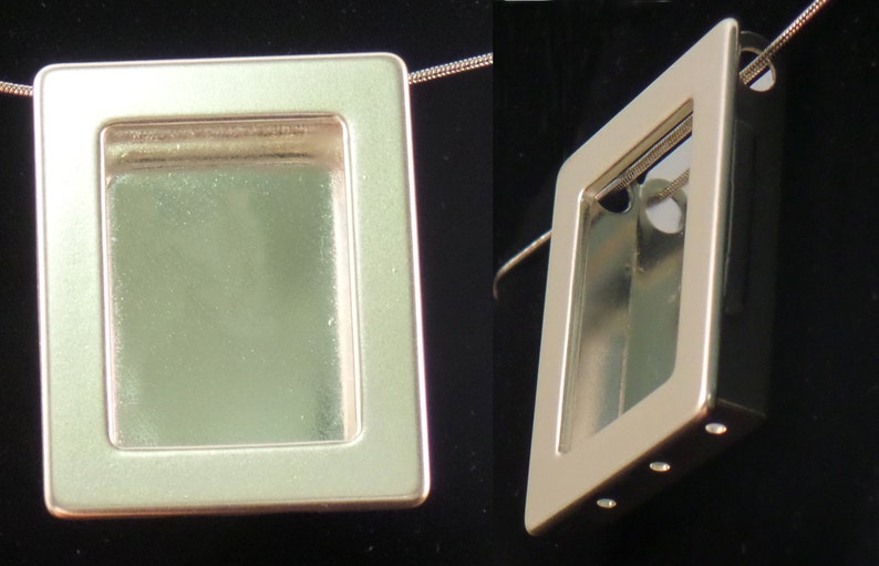 Gallery Pendant: Silver Rectangle 6mm deep GPSR image 2